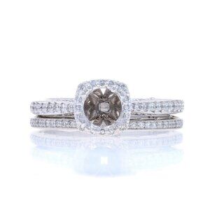 Tacori Dantela Semi-Mount Engage Ring Wed Band White Gold 18k Dia.41ctw fits 6mm